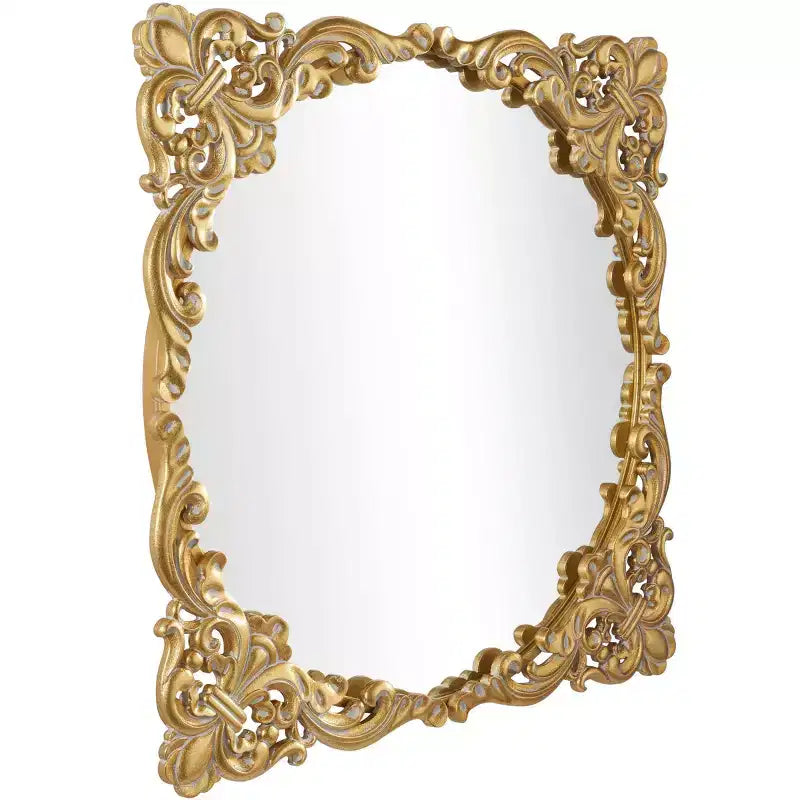 Miroir Mural Baroque Orné Floral Métal May