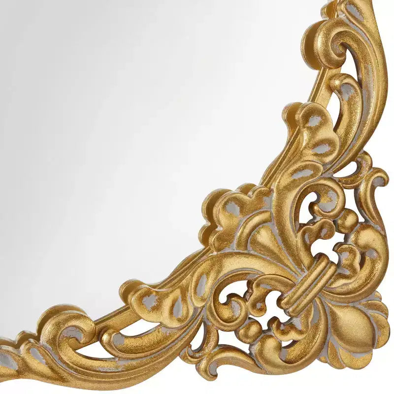 Miroir Mural Baroque Orné Floral Métal May