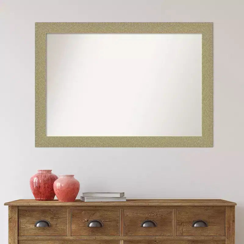 Miroir mural biseauté Mosaïque Or