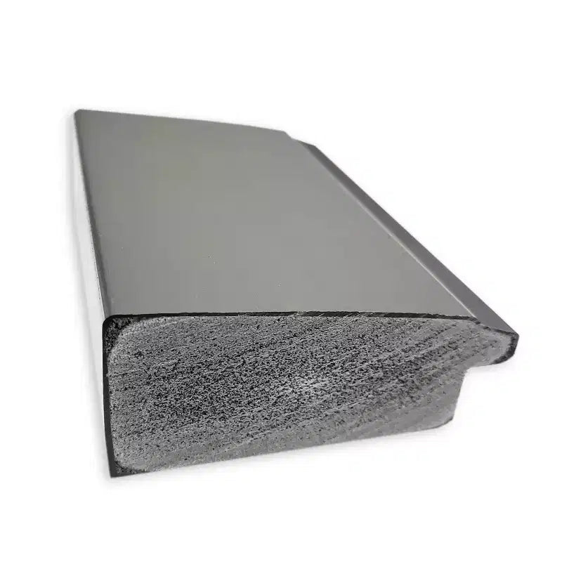 Miroir mural rectangulaire moderne biseauté en nickel brossé, cadre en polystyrène
