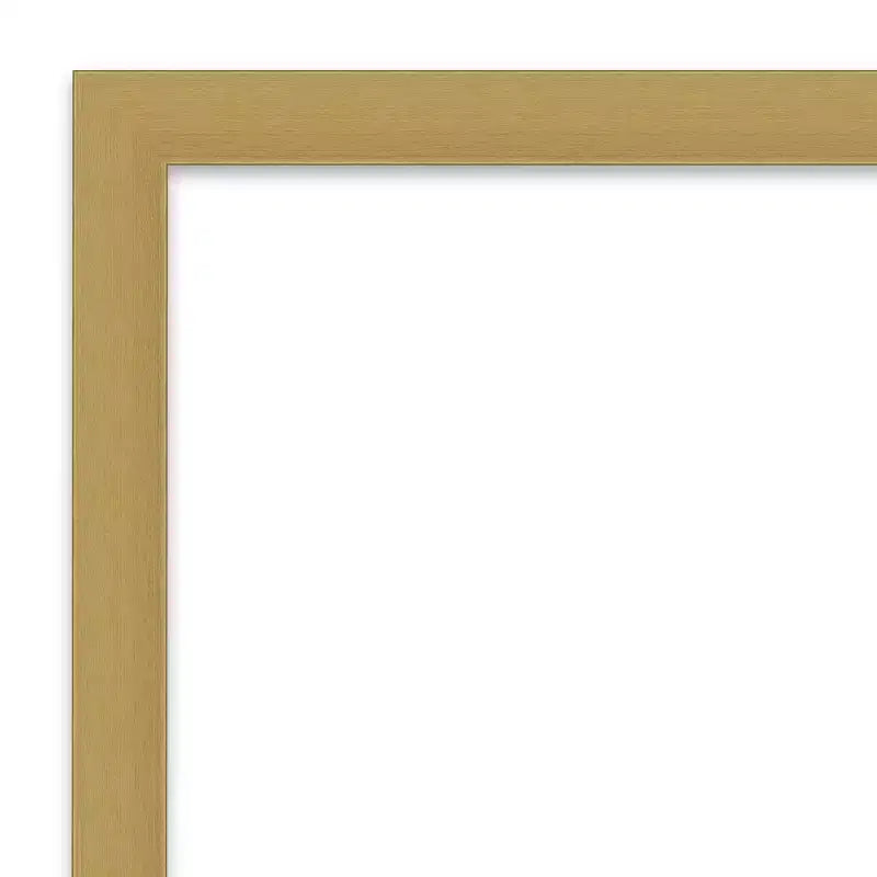 Miroir mural étroit rectangulaire moderne biseauté Grace, en laiton brossé
