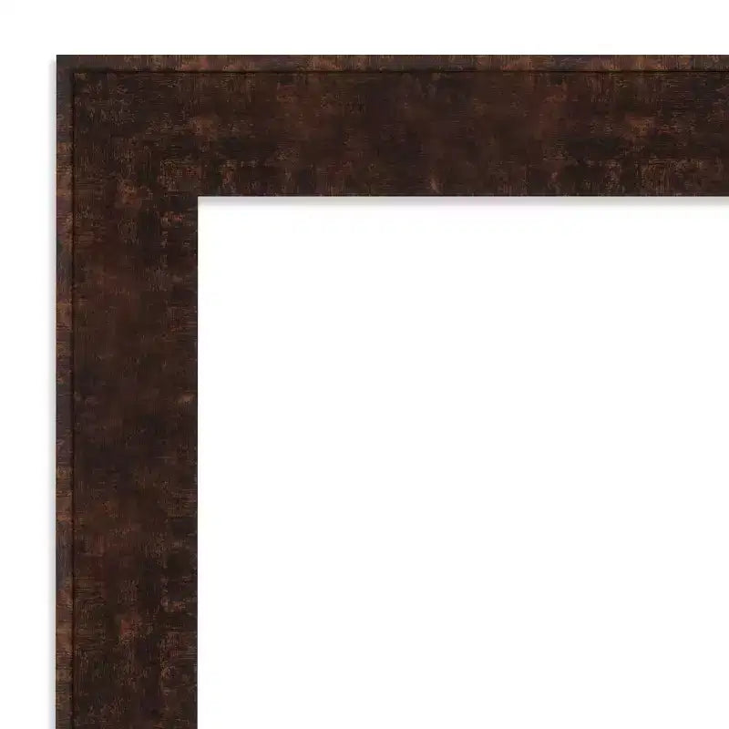 Miroir mural étroit en bronze moucheté biseauté