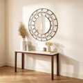 Miroir décoratif rond en métal