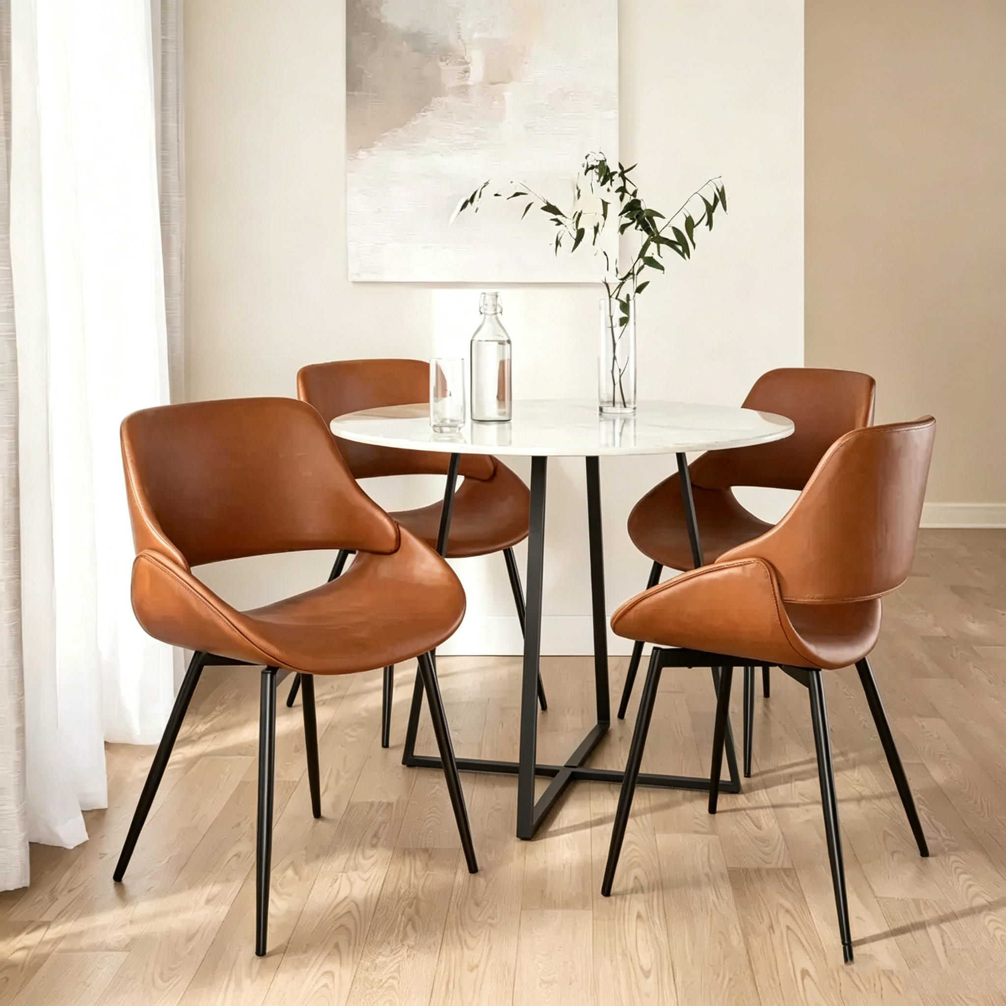 Chaise de salle à manger avec accoudoirs
