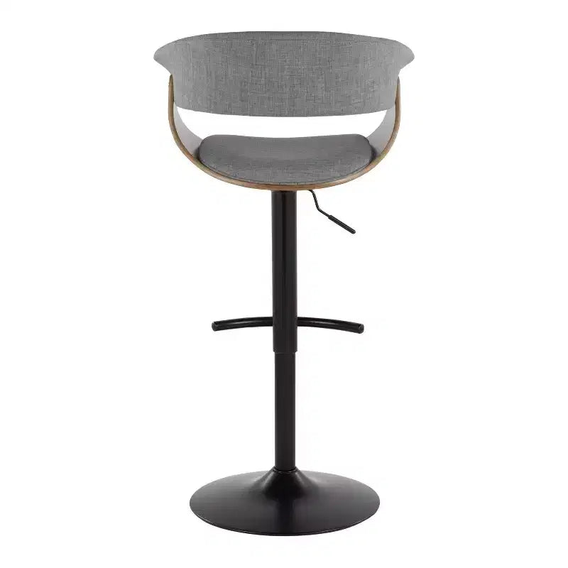 Tabourets de bar réglables, style moderne vintage, noir/noyer/gris clair