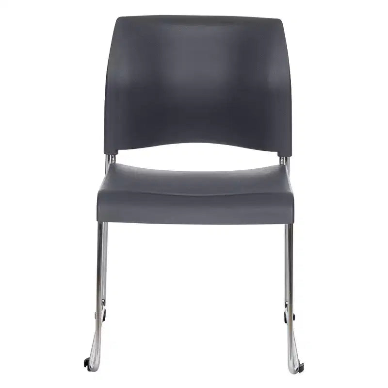 Chaise empilable en plastique polypropylène anthracite