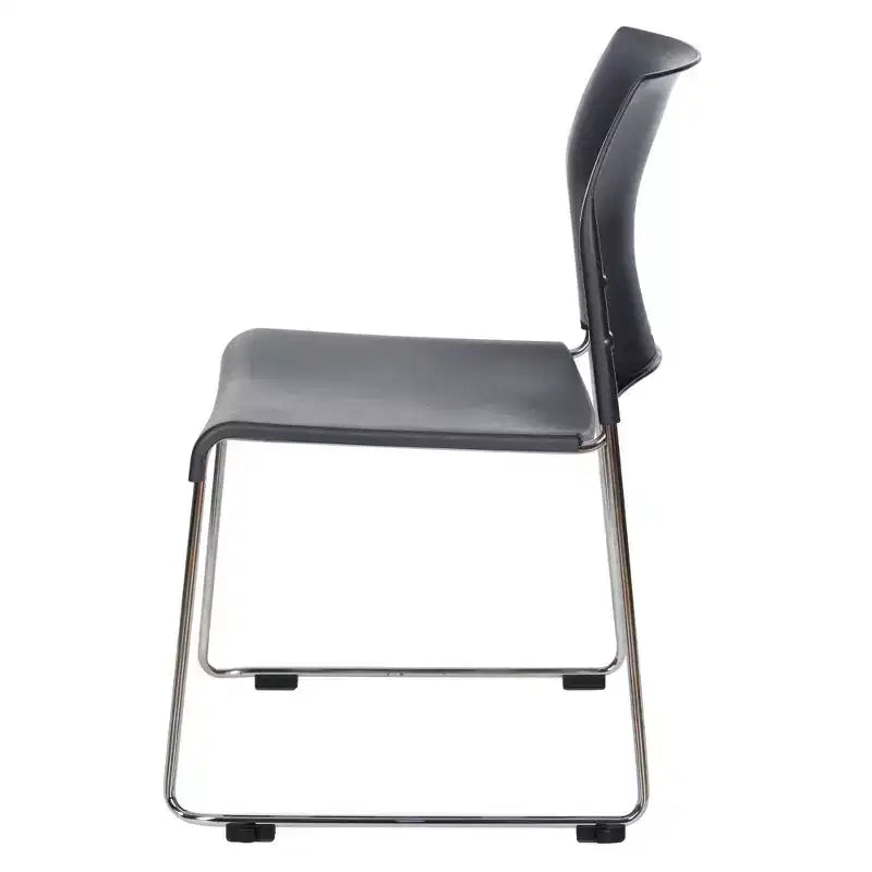 Chaise empilable en plastique polypropylène anthracite