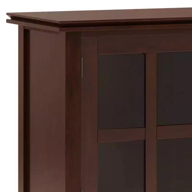 Grand buffet en bois massif roux, 3 tiroirs, 2 placards