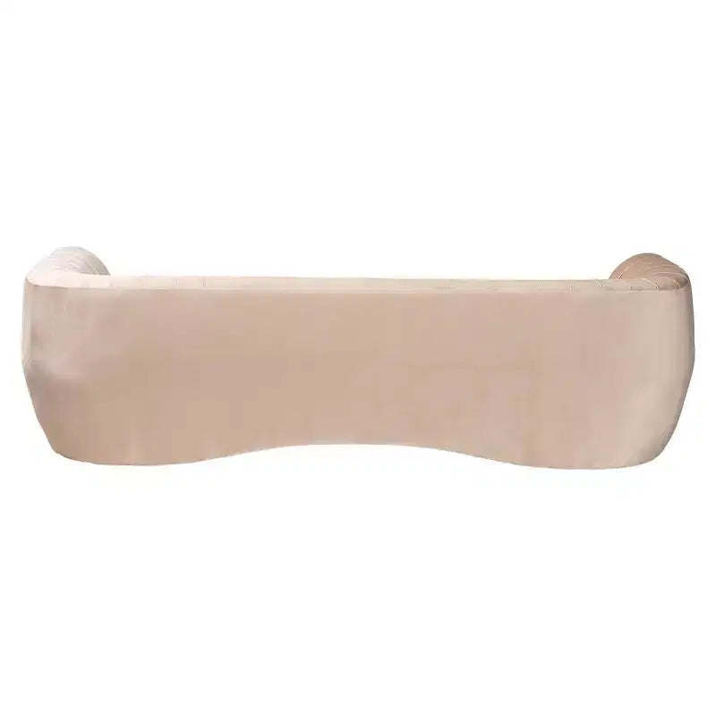 Canapé en Tissu Velours Beige Champagne