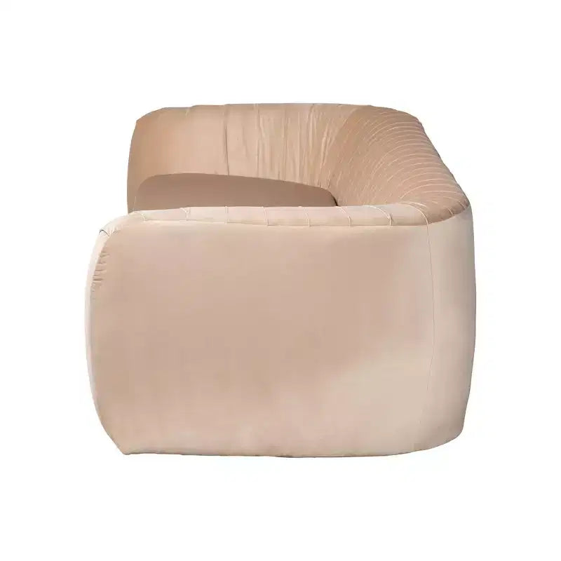 Canapé en Tissu Velours Beige Champagne
