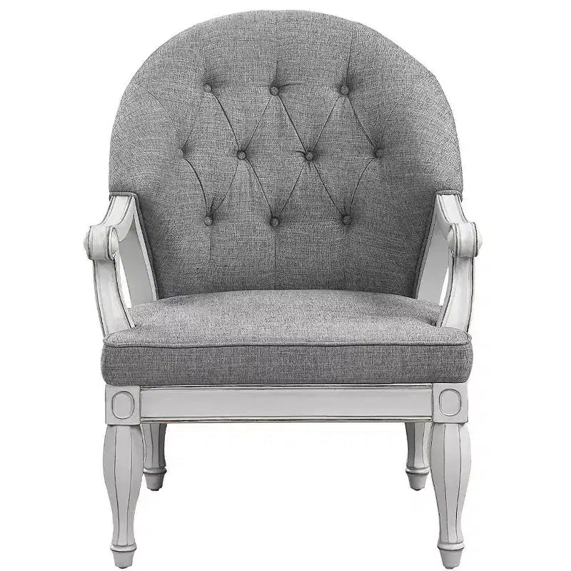 Fauteuil d'appoint : capitonné, revêtement en coton