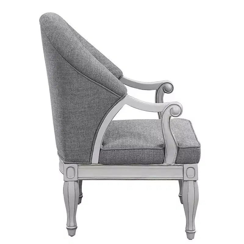 Fauteuil d'appoint : capitonné, revêtement en coton
