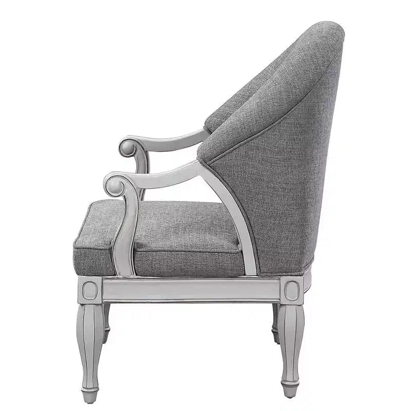 Fauteuil d'appoint : capitonné, revêtement en coton