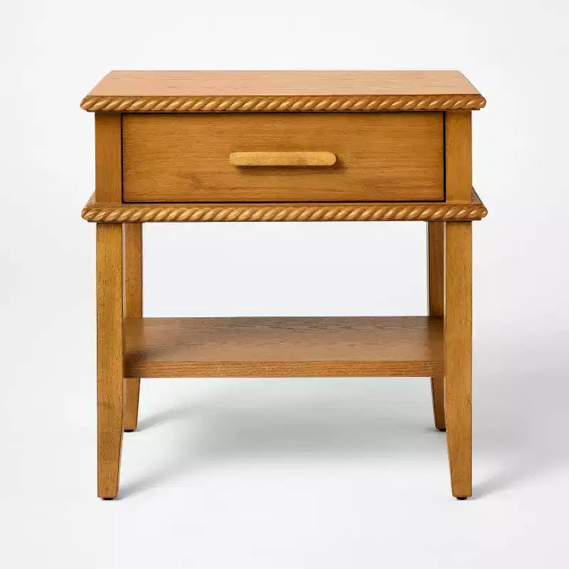 Table de chevet chêne brun design