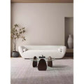 Table basse avec plateau en verre trempé Noyer foncé