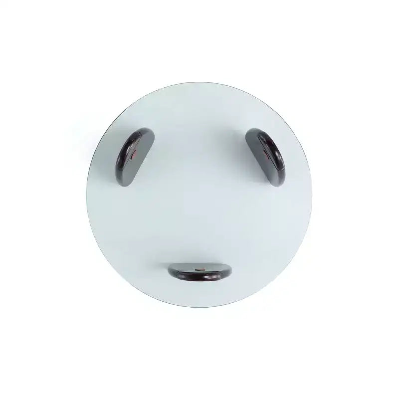 Table basse avec plateau en verre trempé Noyer foncé