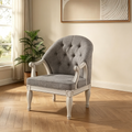 Fauteuil d'appoint : capitonné, revêtement en coton