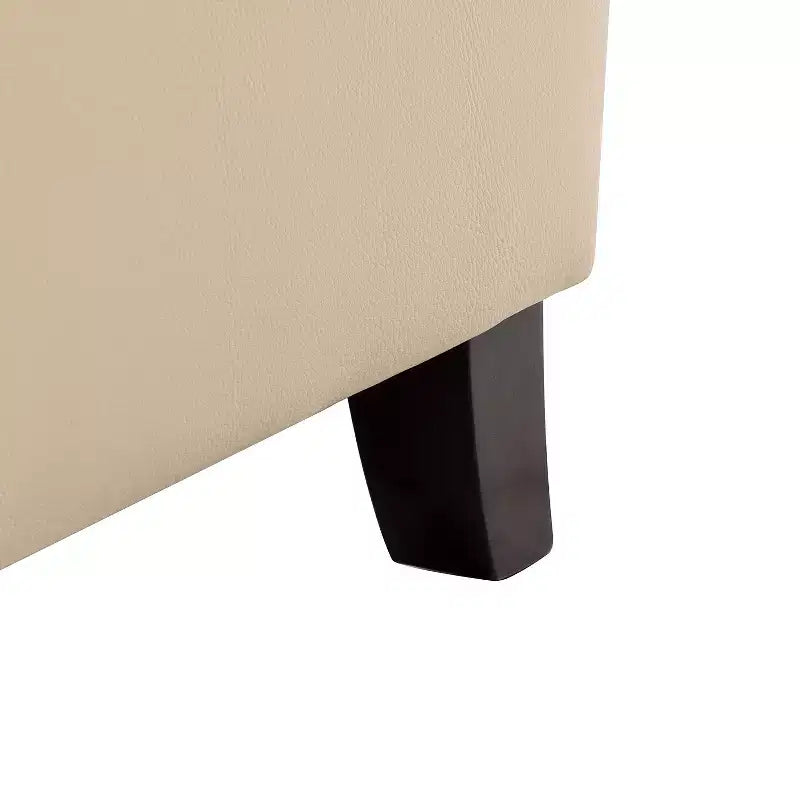 Fauteuil inclinable moderne en cuir véritable à dossier haut avec garniture cloutée vintage