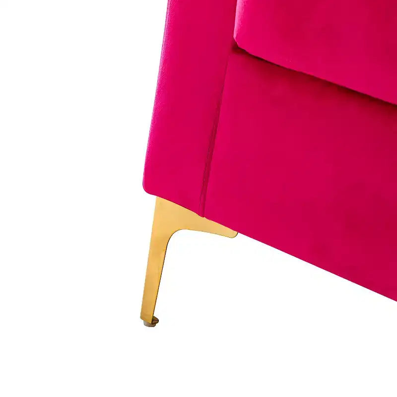 Fauteuil club contemporain en bois capitonné avec pieds en métal