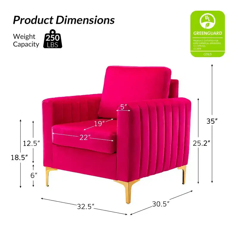 Fauteuil club contemporain en bois capitonné avec pieds en métal