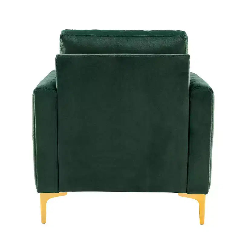 Fauteuil club contemporain en bois capitonné avec pieds en métal
