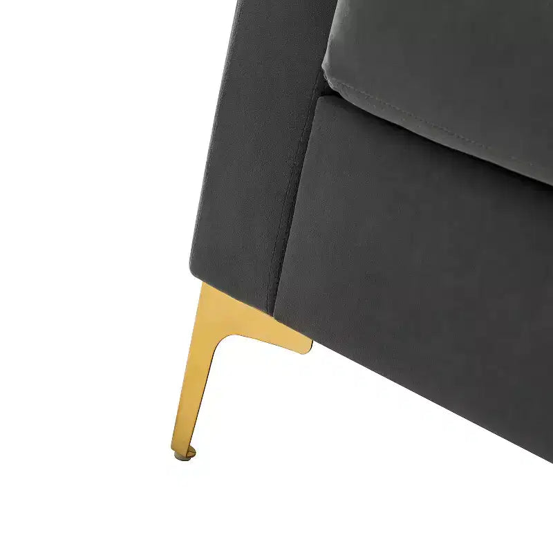 Fauteuil club contemporain en bois capitonné avec pieds en métal