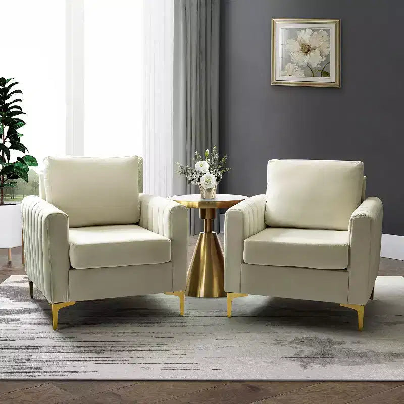 Fauteuil club contemporain en bois capitonné avec pieds en métal