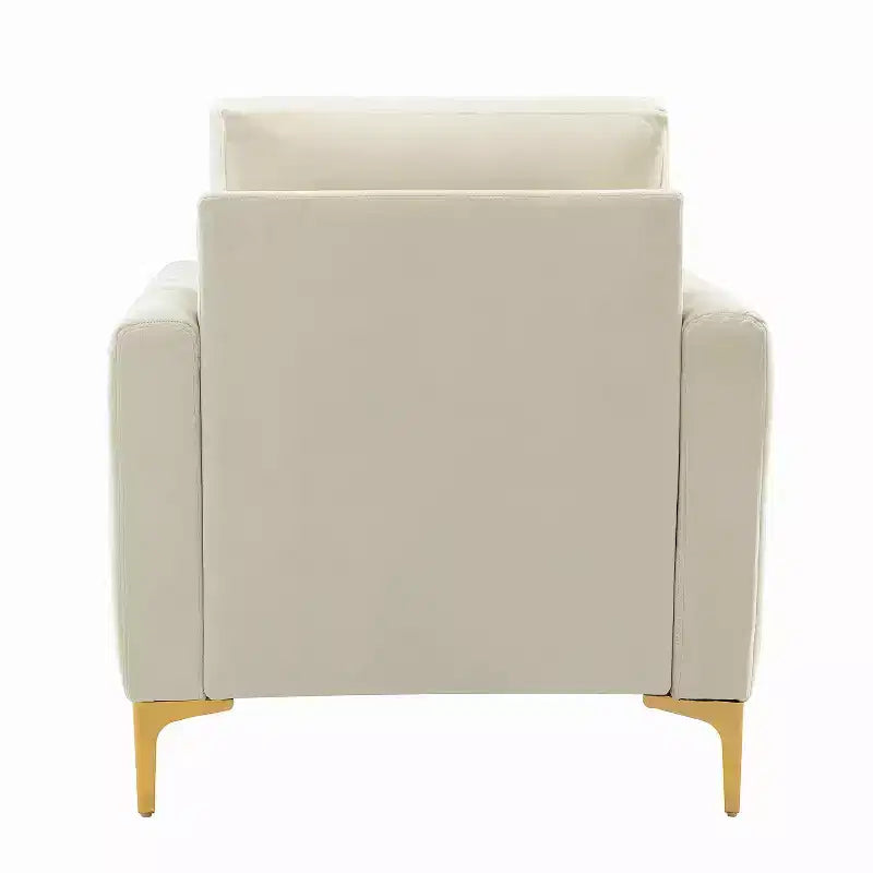 Fauteuil club contemporain en bois capitonné avec pieds en métal