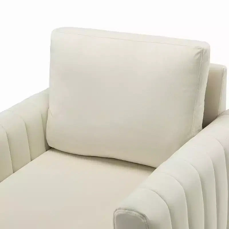 Fauteuil club contemporain en bois capitonné avec pieds en métal