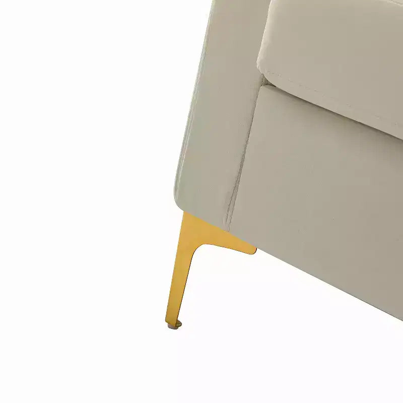 Fauteuil club contemporain en bois capitonné avec pieds en métal
