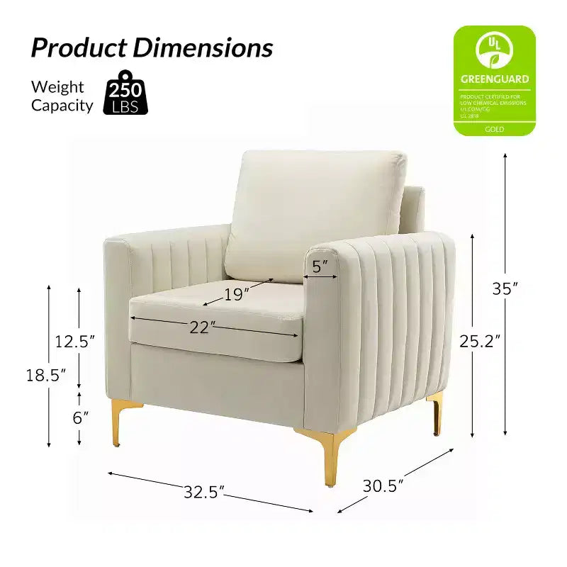 Fauteuil club contemporain en bois capitonné avec pieds en métal