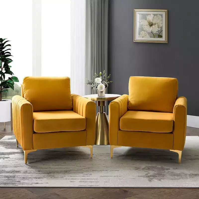 Fauteuil club contemporain en bois capitonné avec pieds en métal