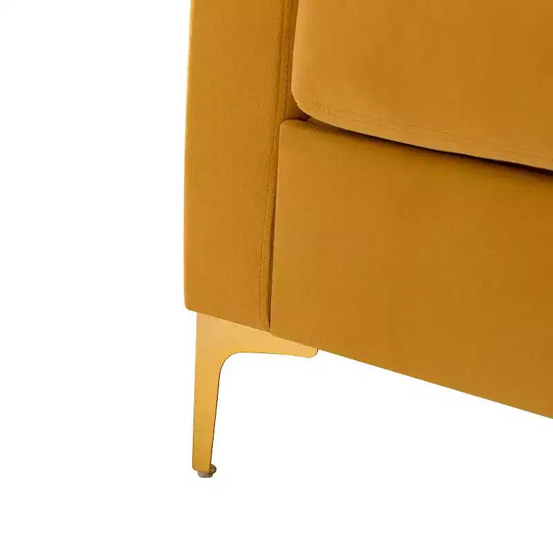 Fauteuil club contemporain en bois capitonné avec pieds en métal