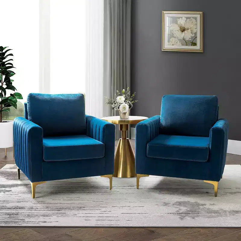 Fauteuil club contemporain en bois capitonné avec pieds en métal