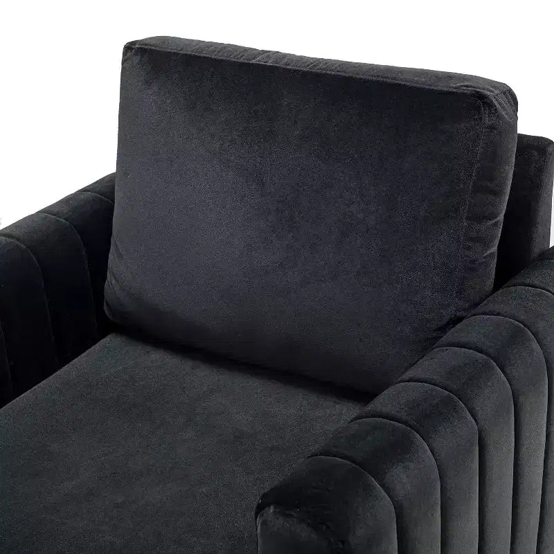Fauteuil club contemporain en bois capitonné avec pieds en métal