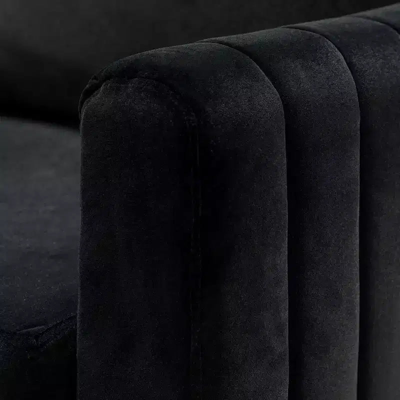 Fauteuil club contemporain en bois capitonné avec pieds en métal