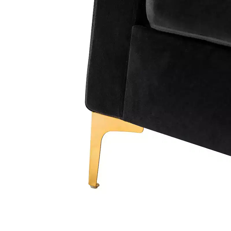Fauteuil club contemporain en bois capitonné avec pieds en métal