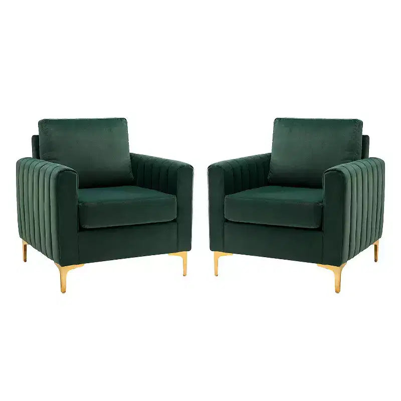 Fauteuil club contemporain en bois capitonné avec pieds en métal