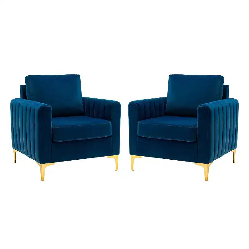 Fauteuil club contemporain en bois capitonné avec pieds en métal