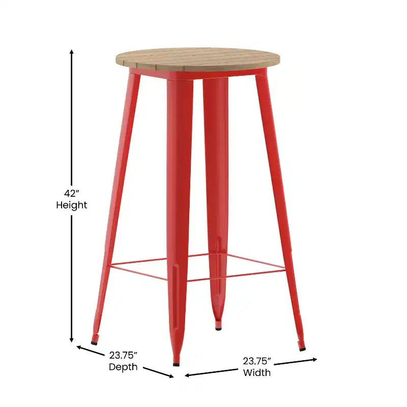 Table de bar d'intérieur/extérieur en polyrésine résistante aux intempéries