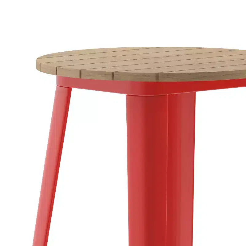 Table de bar d'intérieur/extérieur en polyrésine résistante aux intempéries