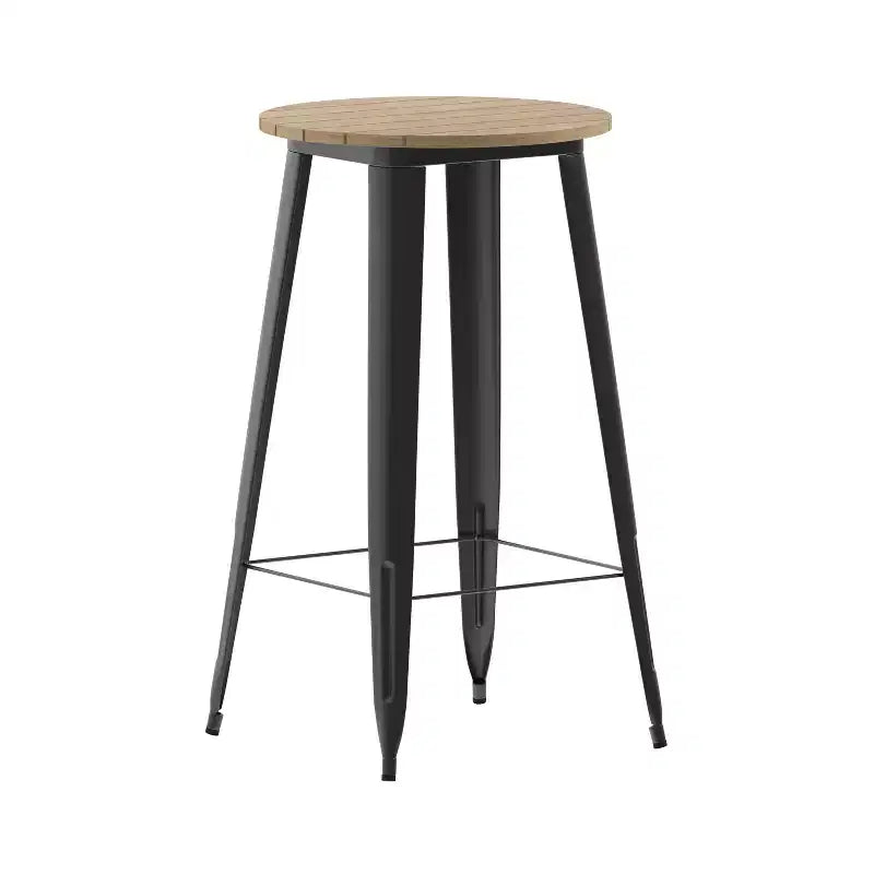 Table de bar d'intérieur/extérieur en polyrésine résistante aux intempéries