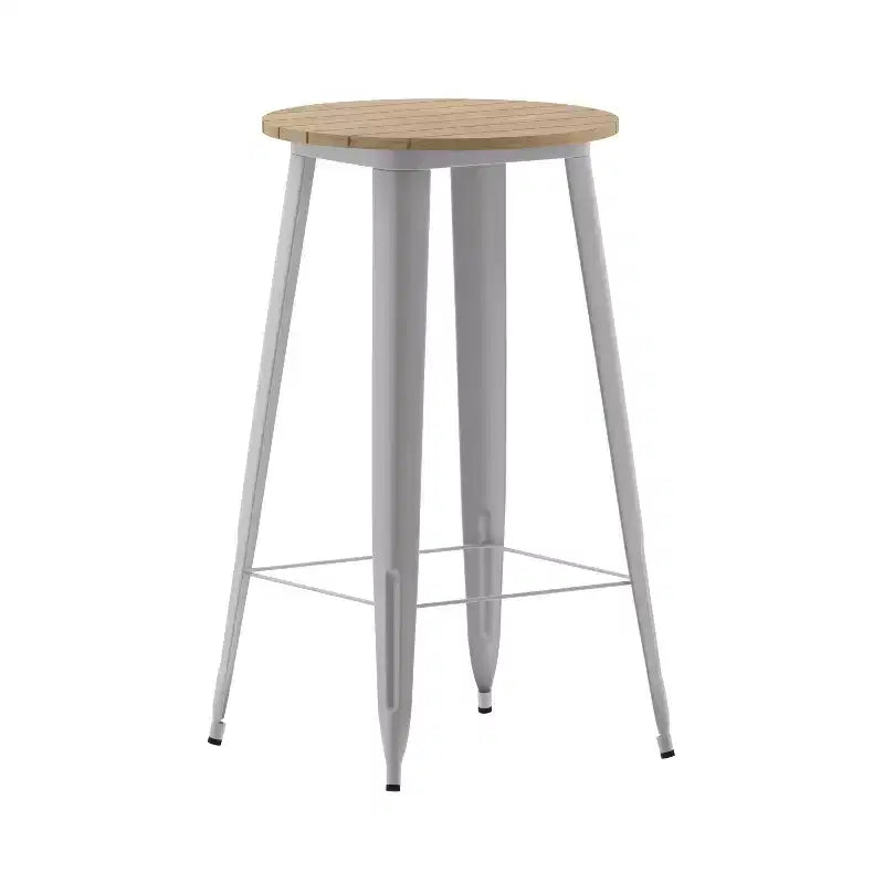Table de bar d'intérieur/extérieur en polyrésine résistante aux intempéries