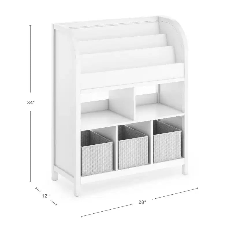 Rayonnage et bac de rangement Jr. pour enfants : étagère à livres pour enfants, rangement de jouets