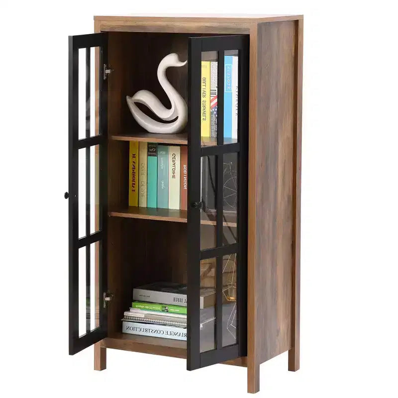 Armoire de rangement de ferme avec portes vitrées, Armoire de garde-manger haute