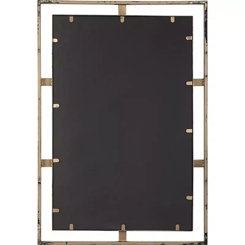 Miroir mural rectangulaire en bronze vieilli
