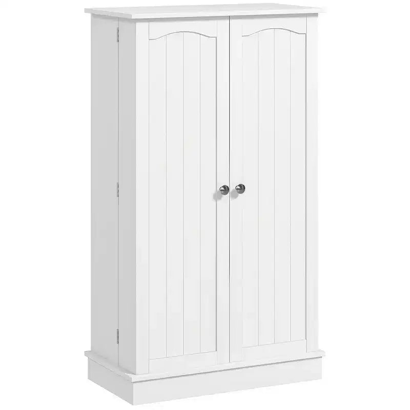Garde-manger de cuisine, armoire de cuisine à 2 portes avec 5 étagères de rangement, 12 porte-épices