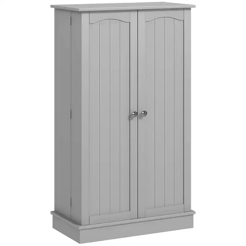 Garde-manger de cuisine, armoire de cuisine à 2 portes avec 5 étagères de rangement, 12 porte-épices