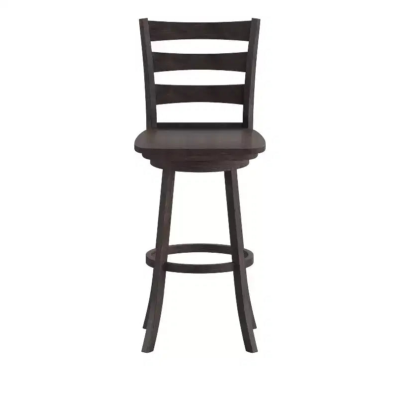 Tabouret de bar pivotant classique en bois à dossier échelle de qualité commerciale, hauteur bar
