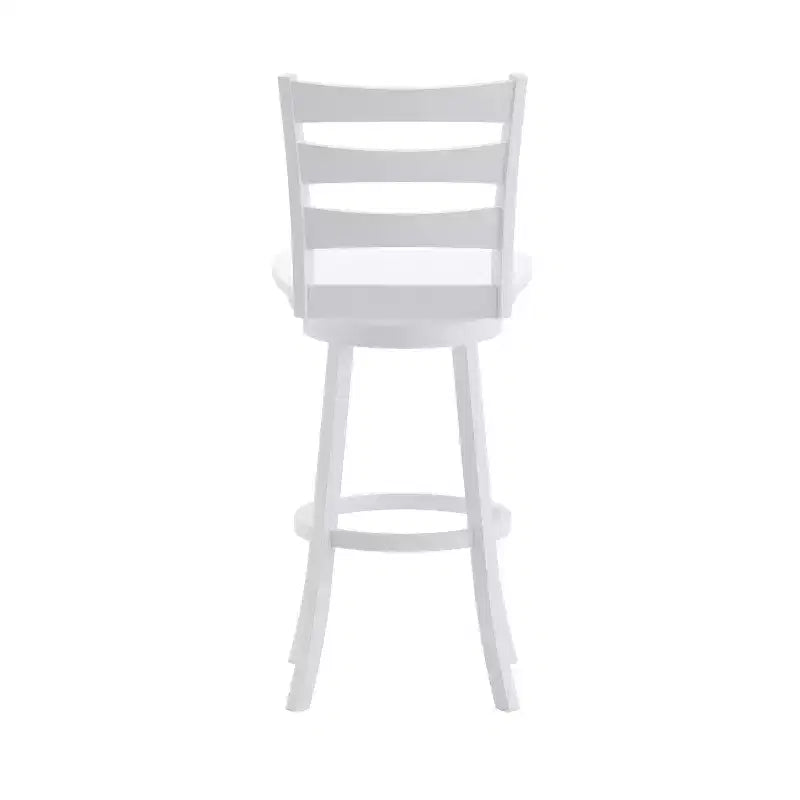 Tabouret de bar pivotant classique en bois à dossier échelle de qualité commerciale, hauteur bar